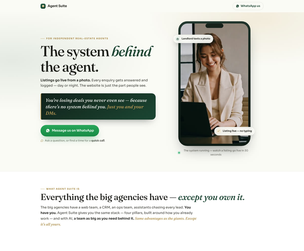 Agent Suite — the system behind the agent